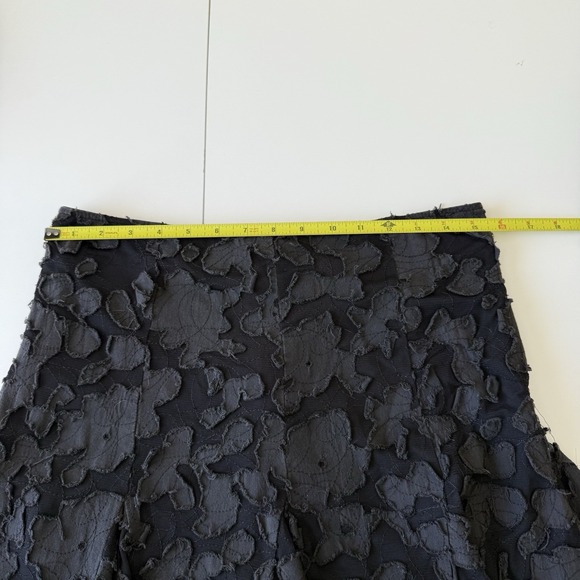 Tracy Evans Limited Women's Black Embroidered Y2K Midi Skirt Ruffle Size 7 - Picture 5 of 9